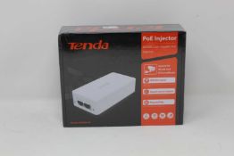 A boxed as new Tenda IEEE802.3at PoE Injector (Model: PoE30G-AT) (Box sealed).