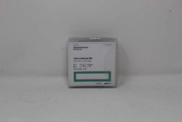 An as new HP C7976A 6.25TB LTO-6 Ultrium RW MP Data Cartridge.