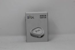 A boxed as new TV Fix Screen Caster (Box sealed, some cosmetic damage to box).