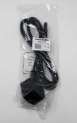 A box of one hundred as new Pro-Elec PE01077 UK Plug to 'Figure-8' (C7) Type Mains Lead, Black,