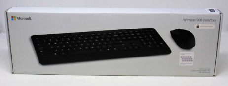 A boxed as new Microsoft Wireless Desktop 900 Keyboard and Mouse in Black (UK English layout) (Box