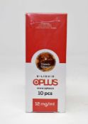 Six boxes of ten (10ml) OPLus E-Liquid in Classic Tobacco 12mg/ml (Over 18s only).