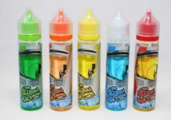 A box of Viking E-Cigs 0mg 50ml Shortfill E-liquids in assorted flavors (Approx. 65 bottles) (Over