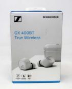 A boxed as new pair of Sennheiser CX 400BT True Wireless Earbuds in White (Box opened).