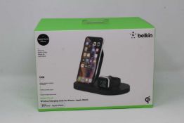 A boxed as new Belkin Boost Up Wireless Charging Dock for iPhone and Apple Watch (M/N: