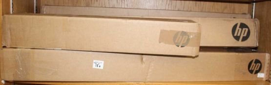 COLLECTION ONLY: Five boxed as new HP paper rolls: 1 x C6036A, 1 x Q1445A, 1 X Q8005A, 1 x Q1441A