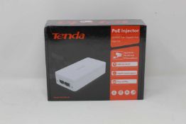 A boxed as new Tenda IEEE802.3at PoE Injector (Model: PoE30G-AT) (Box sealed).