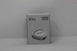 A boxed as new TV Fix Screen Caster (Box sealed, some cosmetic damage to box).