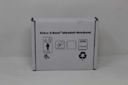 A box of six boxed as new Zebra Z-Band UltraSoft Wristband Cartridges (25mm x 279mm. 175