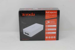 A boxed as new Tenda IEEE802.3at PoE Injector (Model: PoE30G-AT) (Box sealed).