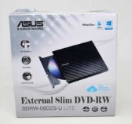 A boxed as new Asus External Slim 8X DVD-RW Drive in Black (P/N: DRW-08D2S-U LITE/BLK/G/AS) (Box