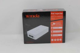 A boxed as new Tenda IEEE802.3at PoE Injector (Model: PoE30G-AT) (Box sealed).