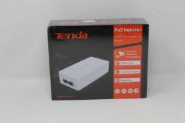 A boxed as new Tenda IEEE802.3at PoE Injector (Model: PoE30G-AT) (Box sealed).