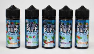 COLLECTION ONLY: A box of Cherish Vapor Moreish Puff 0mg 100ml Shortfill E-liquids in assorted