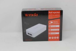 A boxed as new Tenda IEEE802.3at PoE Injector (Model: PoE30G-AT) (Box sealed).