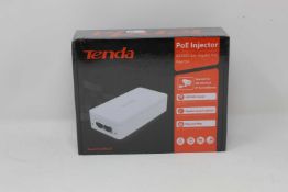A boxed as new Tenda IEEE802.3at PoE Injector (Model: PoE30G-AT) (Box sealed).