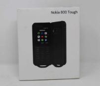 A boxed as new Nokia 800 Tough (TA-1176 SS 4G LTE GB) in Black (Box sealed).