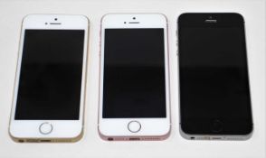 SOLD FOR PARTS ONLY: Three pre-owned iPhone SE (Global/Sprint/A1723) (All iCloud locked, sold for