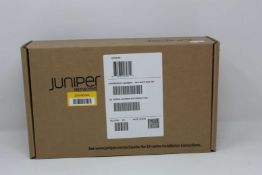 A boxed as new Juniper QFX-QSFP-DAC-1M QSFP+ to QSFP+ Ethernet Direct Attach Cable (Box sealed).