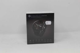 A boxed as new Amazfit Stratos Smartwatch in Black. Model A1619.