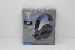 A boxed as new Turtle Beach Recon 70P Gaming Headset in Black & Blue (M/N: TBS-3555-02) (Box