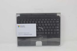 A boxed as new Microsoft Surface Go Signature Type Cover in Platinum (Korean keyboard layout) (KCS-