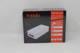 A boxed as new Tenda IEEE802.3at PoE Injector (Model: PoE30G-AT) (Box sealed).