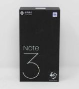 A boxed as new Xiaomi Mi Note 3 Android Smartphone in Black. China Mobile model. 6GB RAM 128GB