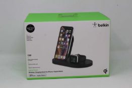 A boxed as new Belkin Boost Up Wireless Charging Dock for iPhone and Apple Watch (M/N: