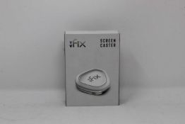 A boxed as new TV Fix Screen Caster (Box sealed, some cosmetic damage to box).