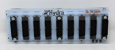 A boxed as new Lotharek Hydra 8-port SCART switch (Box opened).