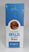 Eight boxes of ten (10ml) OPLus E-Liquid Classic Tobacco 6mg/ml (Over 18s only).