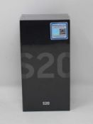 A boxed as Samsung Galaxy S20 SM-G980F/DS 128GB in Cosmic Grey (Checkmend report ID: CM16755431-