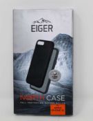 Four boxed as new Eiger North Cases for Samsung Galaxy A21s in Black and one boxed as new Eiger