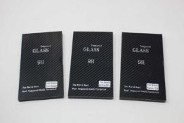 A quantity of as new tempered glass screen protectors for assorted mobile phones to include