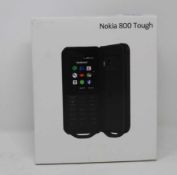 A boxed as new Nokia 800 Tough (TA-1176 SS 4G LTE GB) in Black (Box sealed).