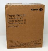 Six as new bottles of Xerox Fuser Fluid II iGen Family 008R13096 (Bottles sealed, one missing lid).