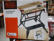 Two boxed Black and Decker Workmate 825 Plus.