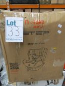 A boxed Nurse by Jane Step car seat in black.