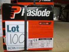 Four Paslode 141234 3.1 x 90mm Round Smooth Shank Nails x 2200 with 2 Fuel Cells (Some cosmetic