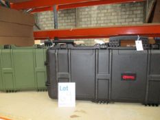 Two Nuprol large hard cases in green and black.