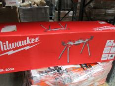 A Milwaukee MSL2000 mitre saw leg stand.