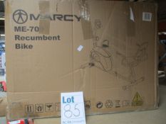 One boxed as new Marcy ME-709 Azure Recumbent Bike (Model: 20AEG097).