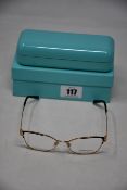 A pair of as new Tiffany & Co TF1136 6007 glasses frames with case (RRP £188).