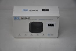 A boxed as new Blink Outdoor smart security camera system.