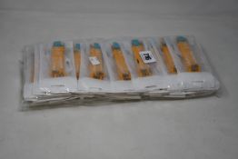 A large quantity of boxed as new Fitbit classic buckle silicone wrist straps in yellow (