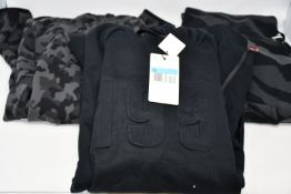 An as new Nike Air Jordan Pinnacle black short sleeve hoodie (M), Nike Jordan Camo Jumpman fleece