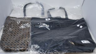 Two as new By Marlene Birger Carryall tote bags (Two different styles - RRP €80 each).