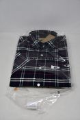 An as new Burberry George shirt in navy check (M, Security tag attached - RRP €182).