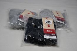 Three pairs of Thinx sleep shorts (All XS).